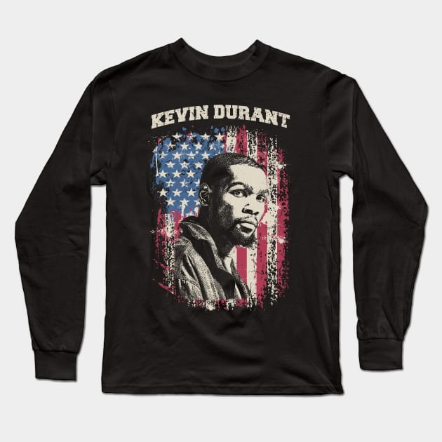 Vintage Distressed Kevin Durant Long Sleeve T-Shirt by Yopi